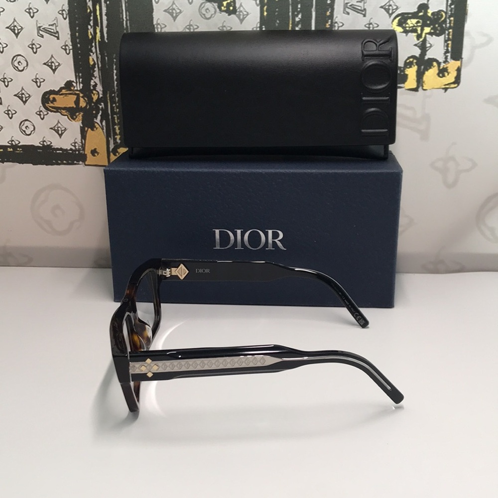 Dior Tortoise Shell Glasses CD DIAMONDO S31 - Picture 3 of 10